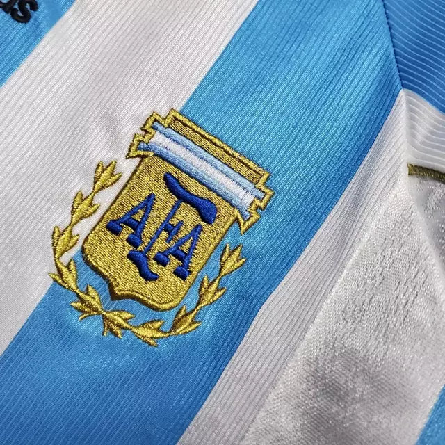 Camisa Seleção Argentina Retrô I 1998 Torcedor Adidas Masculina - Azul e Branco