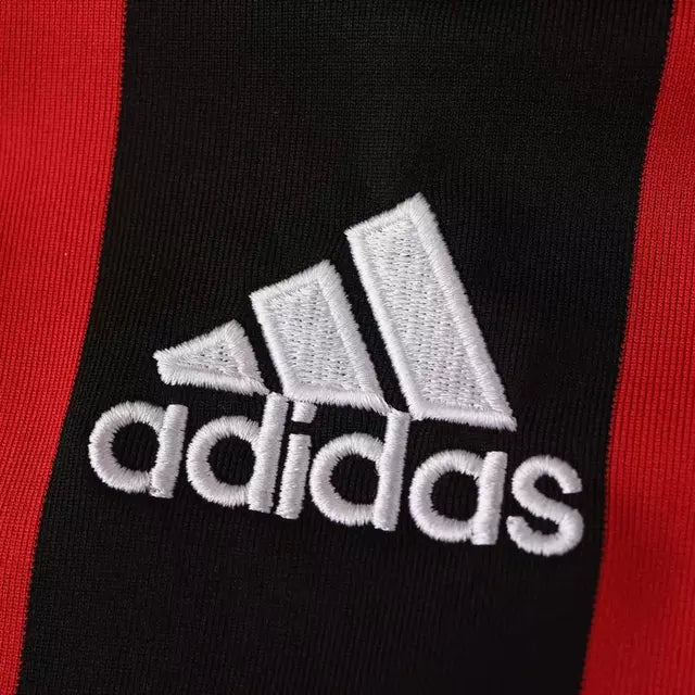 Camisa Milan Retrô Titular Home I 06/07 Torcedor Adidas Masculina - Preto e Vermelha