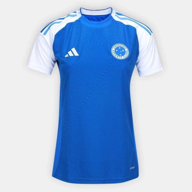 Camisa Cruzeiro I 25/26 Torcedor Adidas Feminina - Azul e Branca