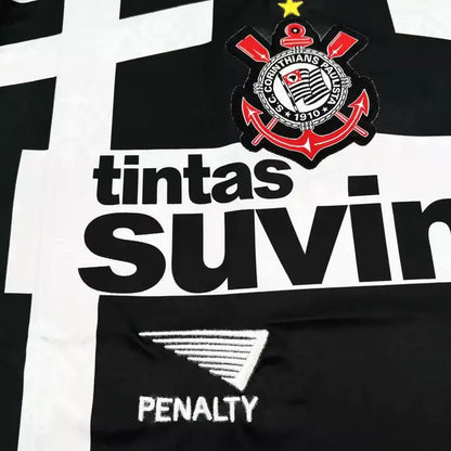 Camisa Corinthians Retro Terceira 1992 - Preto e Branco