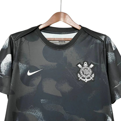 Camisa Corintiano Nike Pré-Jogo Preta 25/26- Torcedor