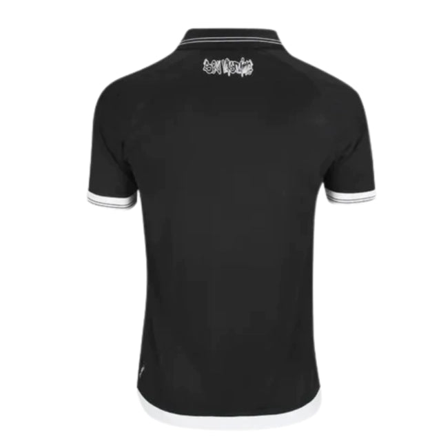 Camisa Vasco da Gama I 25/26 Torcedor Kappa Masculina - Preta com a faixa branca -