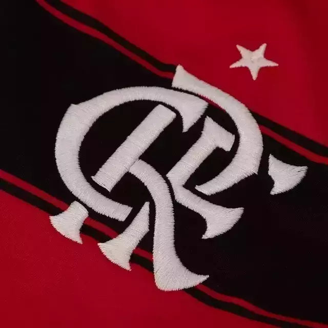 Camisa Flamengo Torcedor I - Temporada 25/26 - Preta e Vermelha - Adidas + Patch Super Mundial