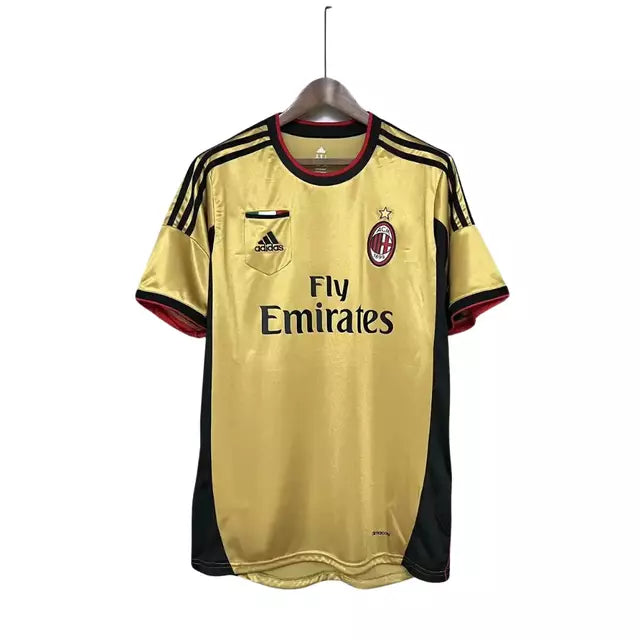 Camisa Milan Retrô Titular Dourada 2013/2014 Torcedor Adidas Masculina
