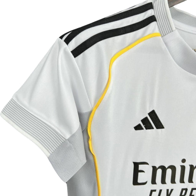 Camisa Real Madrid I 25/26 - Feminina Adidas - Branco