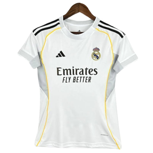 Camisa Real Madrid I 25/26 - Feminina Adidas - Branco
