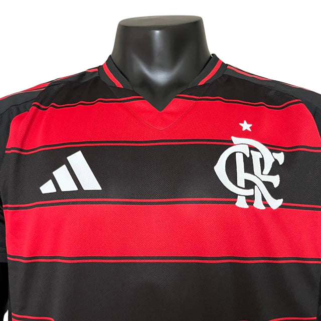 Camisa Flamengo I 25/26 Jogador Adidas Masculina - Vermelho e preto