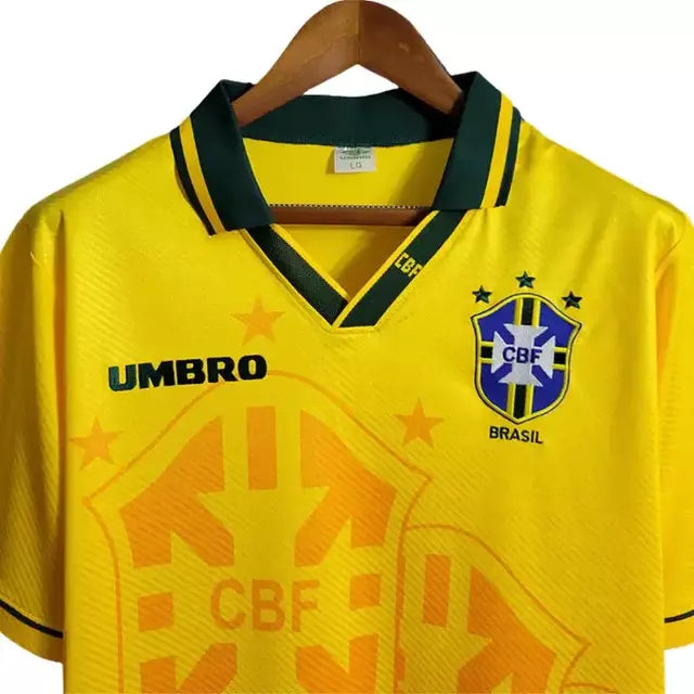 Camisa Retrô Seleção Brasileira 1994 Masculina - Amarela