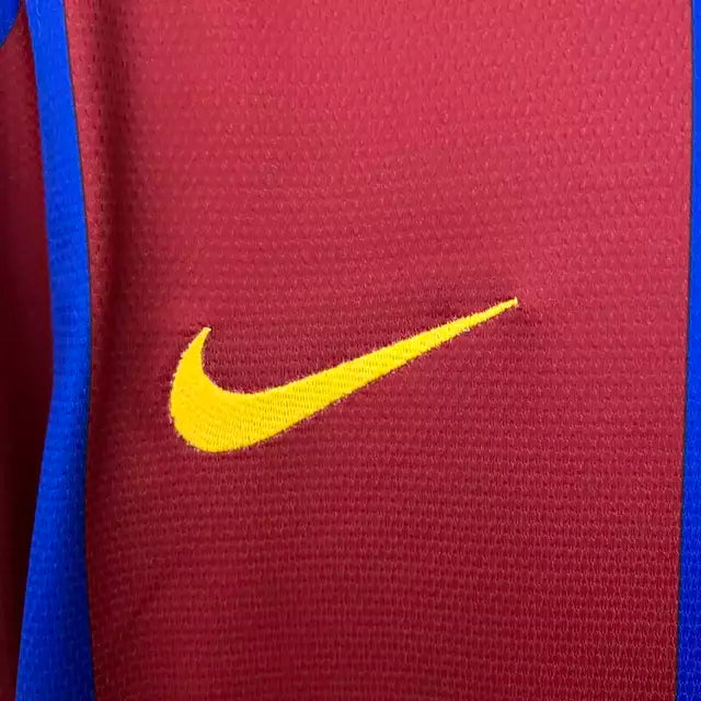 Camisa Retrô Barcelona I 07/08 Torcedor Masculina - Azul Royal e Vermelho