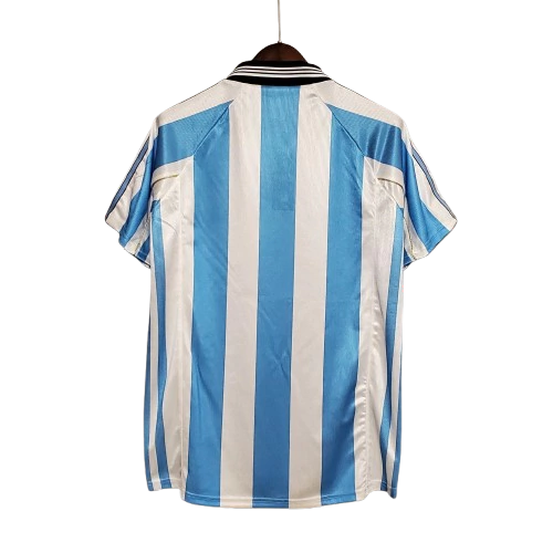 Camisa Seleção Argentina Retrô I 1998 Torcedor Adidas Masculina - Azul e Branco