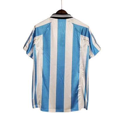 Camisa Seleção Argentina Retrô I 1998 Torcedor Adidas Masculina - Azul e Branco