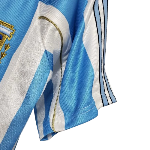 Camisa Seleção Argentina Retrô I 1998 Torcedor Adidas Masculina - Azul e Branco