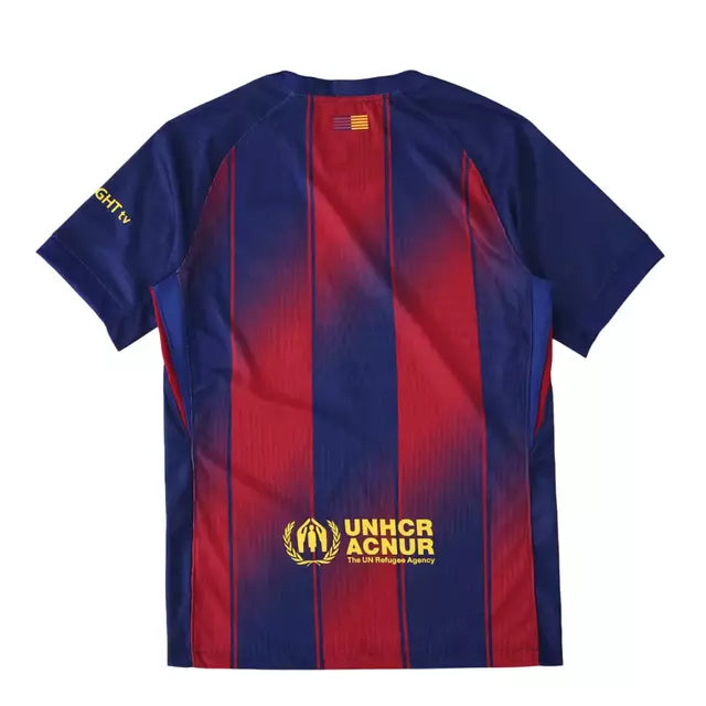 Camisa Barcelona Jogador I 25/26 - Listrada Grená