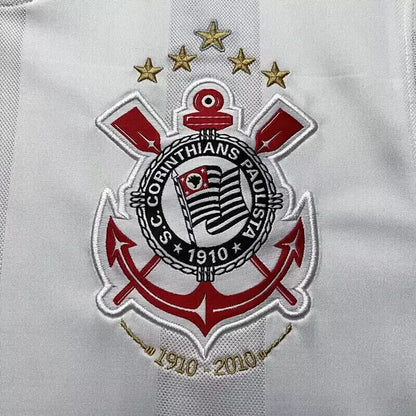 Camisa Corinthians Titular 2010 Retrô Masculino Branca