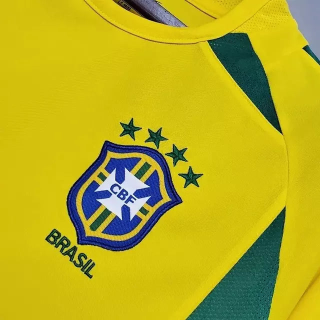 Camisa Brasil I 2002 Retro Nike Masculina - Amarela