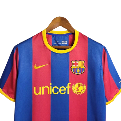 Camisa Barcelona Retrô Home 10/11 Torcedor Nike Masculina - Vermelho e Azul