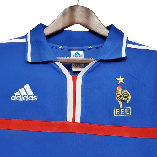 Camisa França Retrô I Home 2000 Torcedor Adidas Masculina - Azul