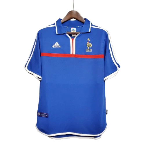 Camisa França Retrô I Home 2000 Torcedor Adidas Masculina - Azul