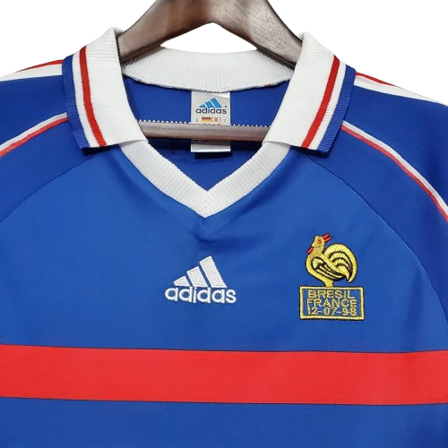 Camisa França Retrô I Home 1998 Torcedor Adidas Masculina - Azul