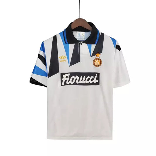 Camisa Inter de Milão Retrô Reserva Away II 92/93 Torcedor Masculina - Branco