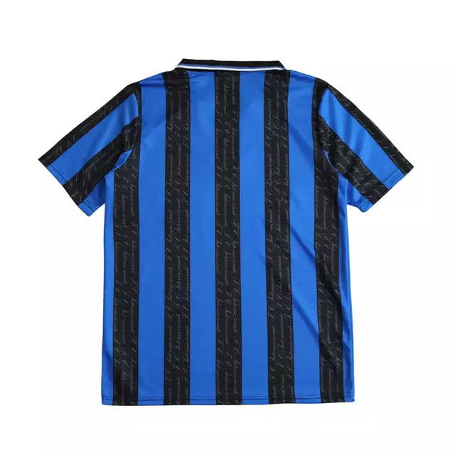 Camisa Inter de Milão Retrô Titular Home I 97/98 Torcedor Masculina - Preto e Azul