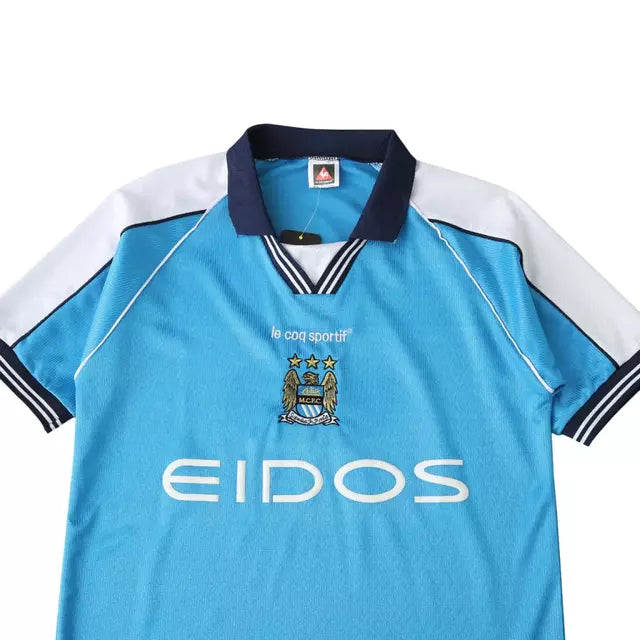 Camisa Manchester City Retrô 00/01 Masculina - Azul
