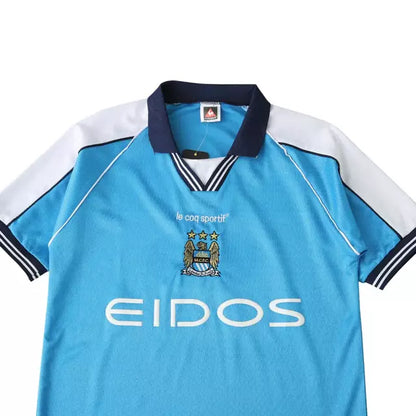 Camisa Manchester City Retrô 00/01 Masculina - Azul