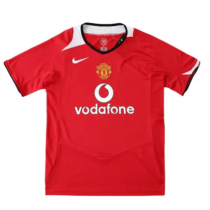 Camisa Manchester United Retrô Titular Home 04/05 Torcedor Masculina - Vermelho