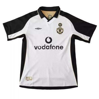 Camisa Manchester United Dupla Face 100 anos Retro Nike Masculina - Branca e Dourada