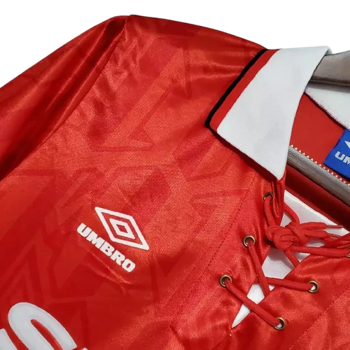 Camisa Manchester United Home I Retrô 92/94 Torcedor Masculina - Vermelho