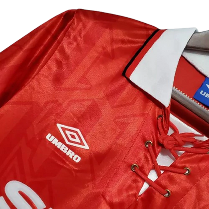Camisa Manchester United Home I Retrô 92/94 Torcedor Masculina - Vermelho