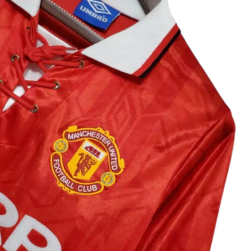 Camisa Manchester United Home I Retrô 92/94 Torcedor Masculina - Vermelho