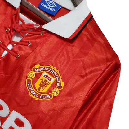 Camisa Manchester United Home I Retrô 92/94 Torcedor Masculina - Vermelho