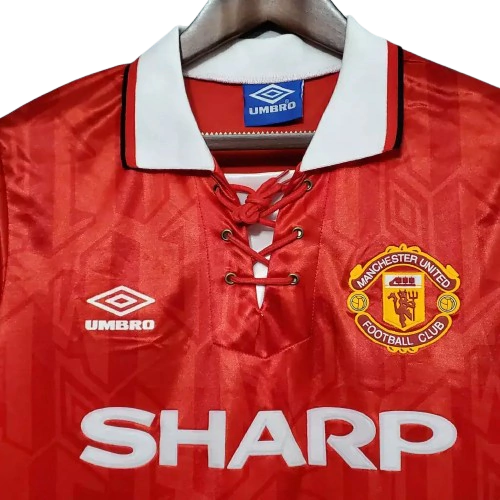 Camisa Manchester United Home I Retrô 92/94 Torcedor Masculina - Vermelho