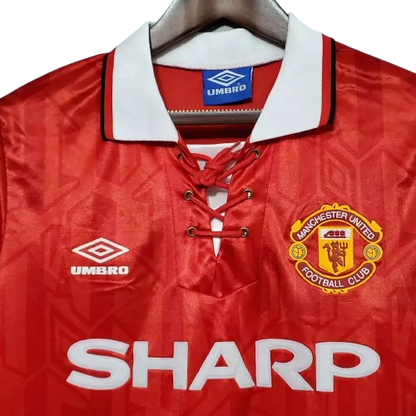 Camisa Manchester United Home I Retrô 92/94 Torcedor Masculina - Vermelho