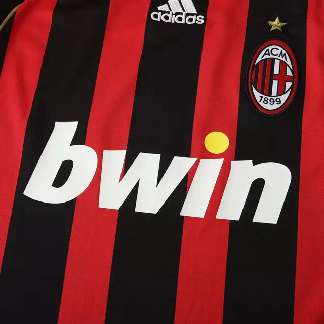 Camisa Milan Retrô Titular Home I 06/07 Torcedor Adidas Masculina - Preto e Vermelha