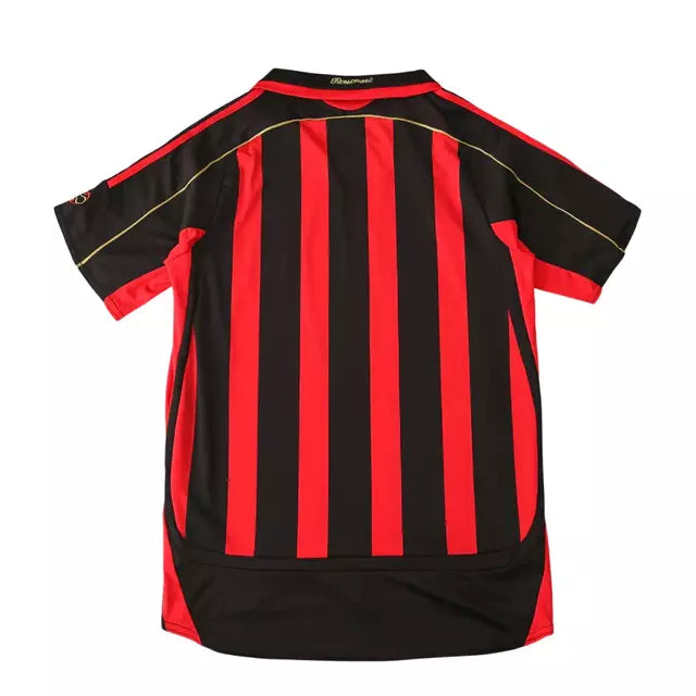 Camisa Milan Retrô Titular Home I 06/07 Torcedor Adidas Masculina - Preto e Vermelha