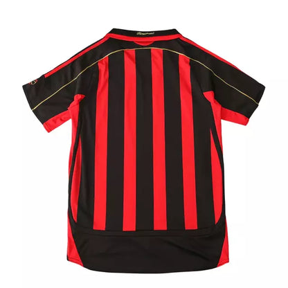 Camisa Milan Retrô Titular Home I 06/07 Torcedor Adidas Masculina - Preto e Vermelha