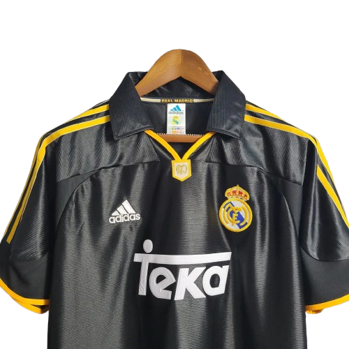 Camisa Retrô Real Madrid II 99/01 Torcedor Adidas Masculina - Preto
