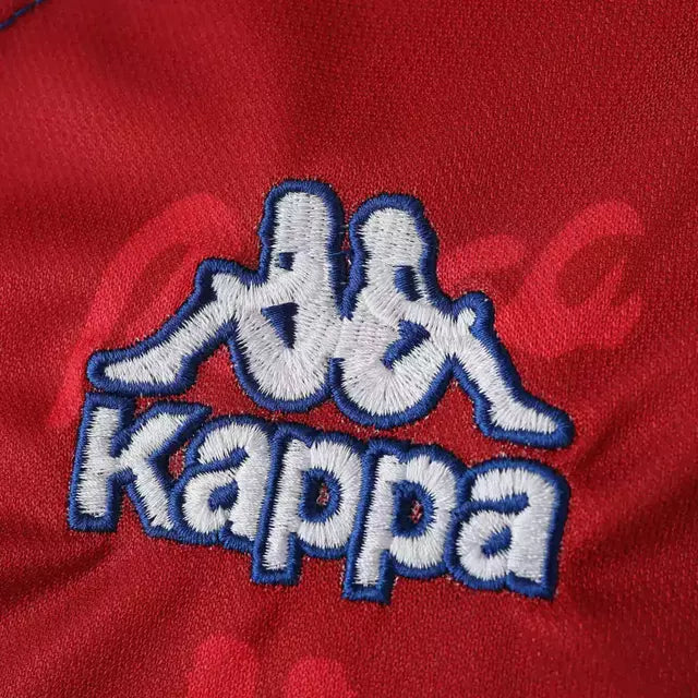 Camisa Retrô Barcelona Titular Home 96/97 Torcedor Kappa Masculina - Azul Royal e Vermelho