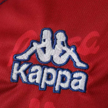 Camisa Retrô Barcelona Titular Home 96/97 Torcedor Kappa Masculina - Azul Royal e Vermelho