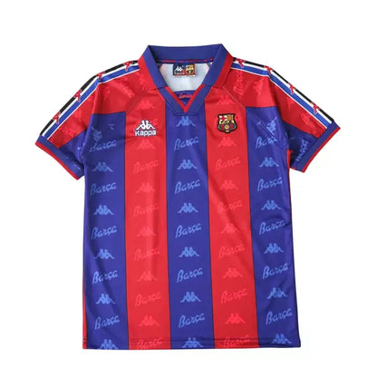 Camisa Retrô Barcelona Titular Home 96/97 Torcedor Kappa Masculina - Azul Royal e Vermelho