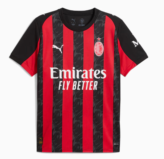Camisa AC Milan I 25/26 - Torcedor Puma Masculina - Vermelha e preta