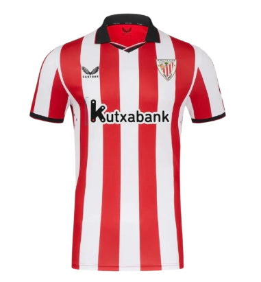 Camisa Athletic Bilbao I 25/26 Torcedor New Balance Masculina - Vermelho e Branco