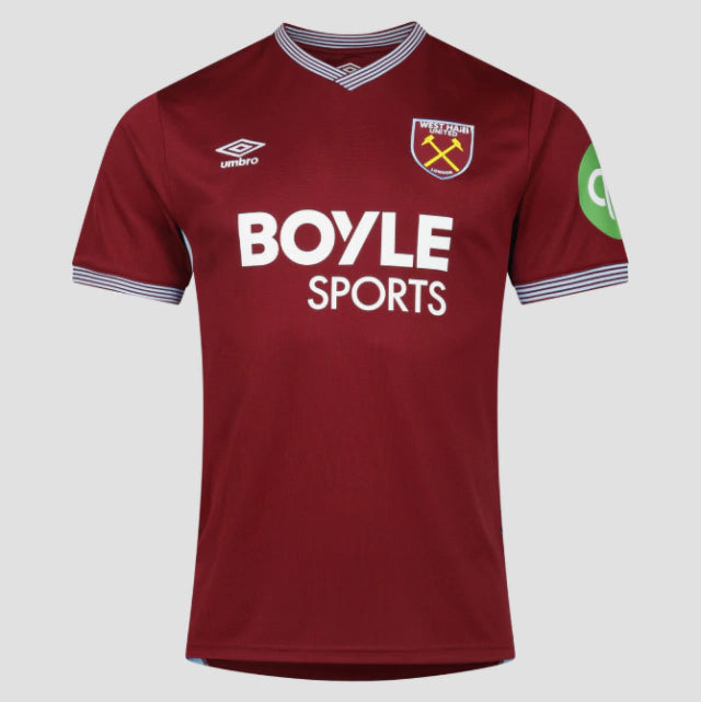 Camisa West Ham I 25/26 Umbro - Torcedor Masculina - Bordo