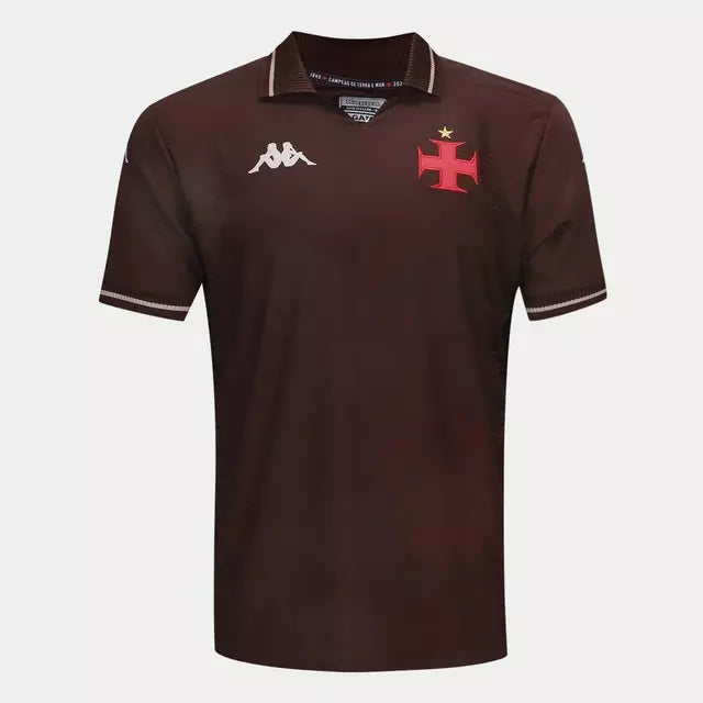 Camisa Vasco da Gama III 25/26 Torcedor Kappa Masculina - Marrom