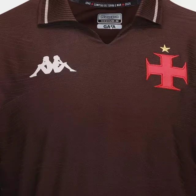 Camisa Vasco da Gama III 25/26 Torcedor Kappa Masculina - Marrom