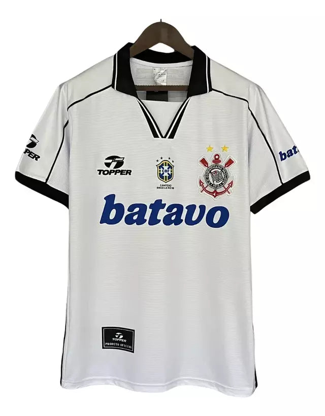 Camisa Corinthians I 1999 Retrô Masculino Branca