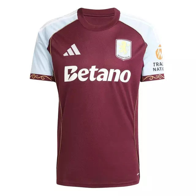 Camisa Aston Villa I 25/26 Adidas- Torcedor Masculina - Bordo