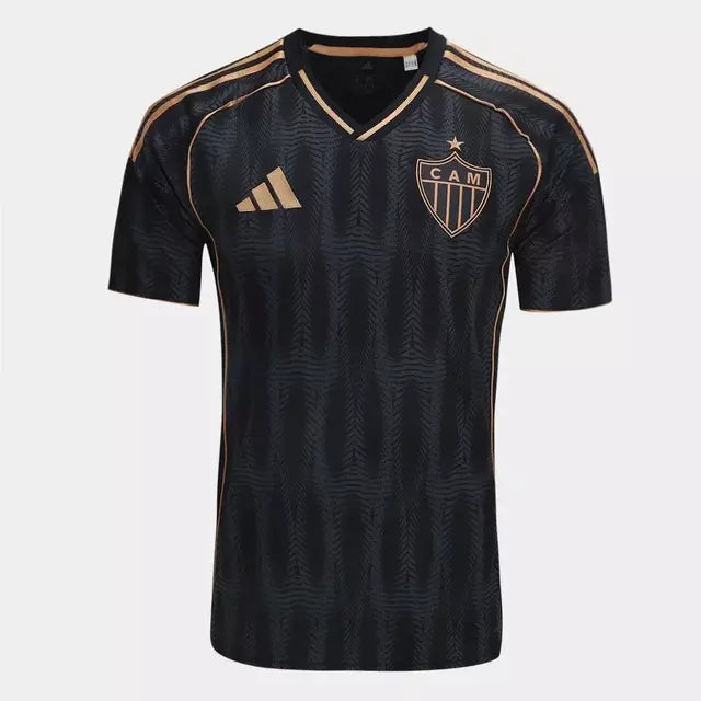 Camisa Atlético Mineiro III 25/26- Torcedor Adidas Masculina - Preta com Dourado